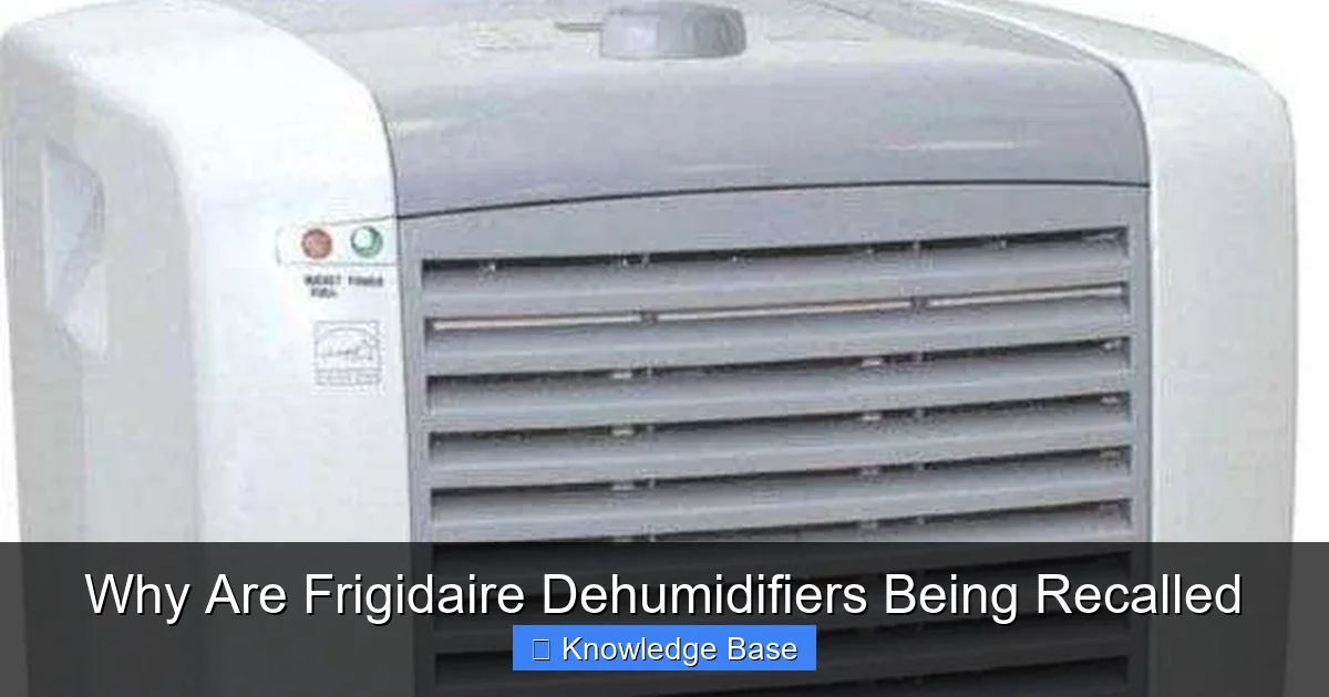 Why Are Frigidaire Dehumidifiers Being Recalled