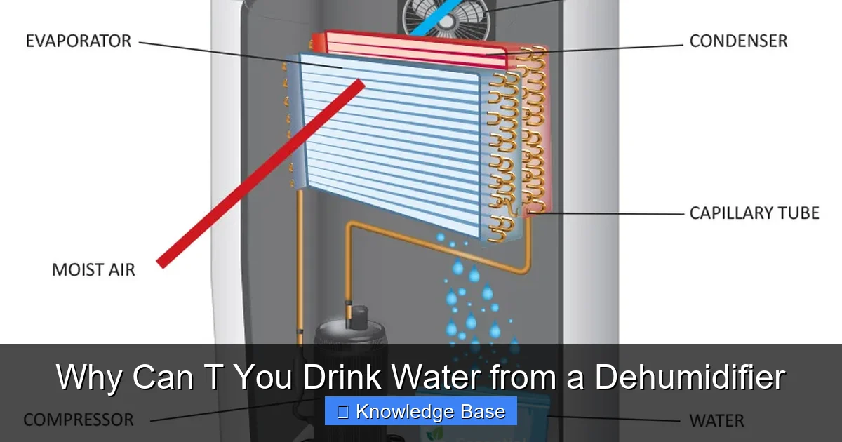 Why Can T You Drink Water from a Dehumidifier