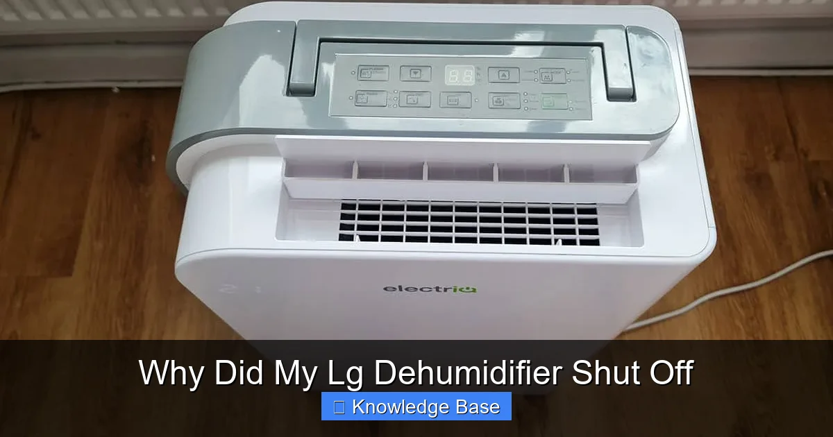 Why Did My Lg Dehumidifier Shut Off