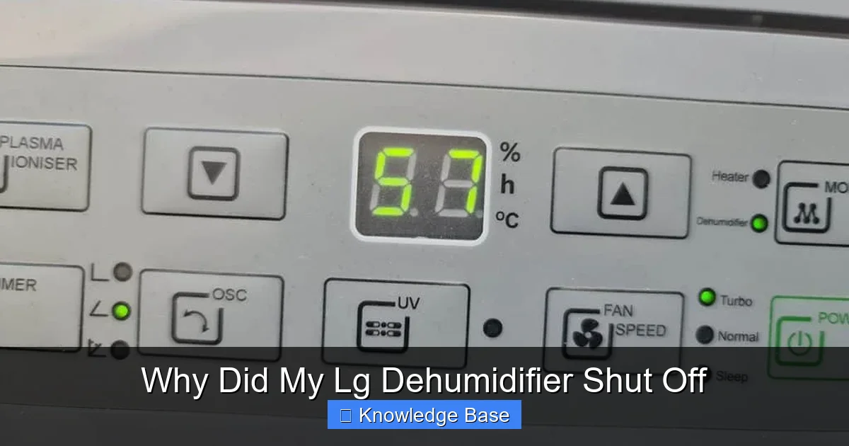 Why Did My Lg Dehumidifier Shut Off