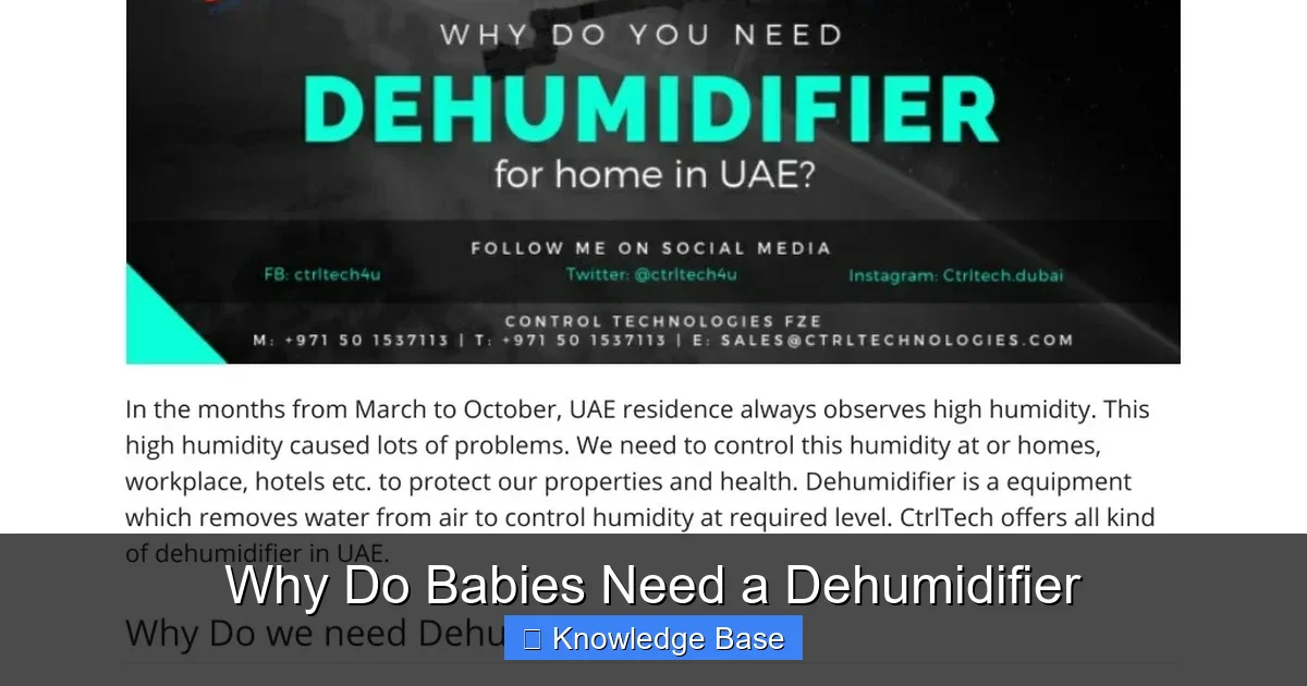 Why Do Babies Need a Dehumidifier