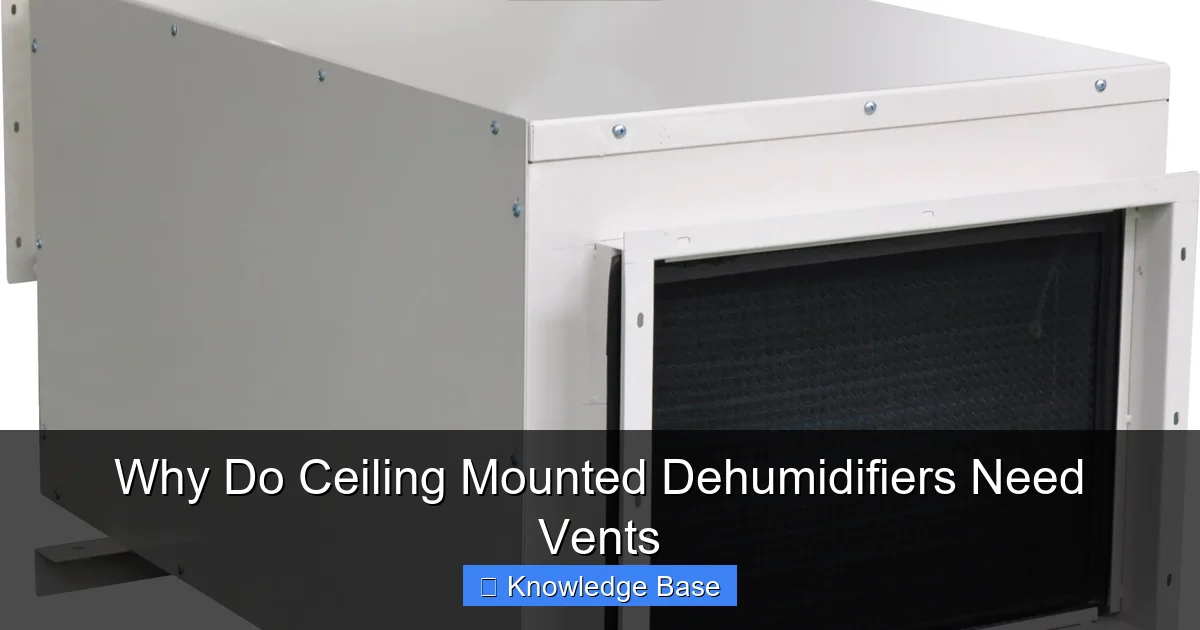 Why Do Ceiling Mounted Dehumidifiers Need Vents