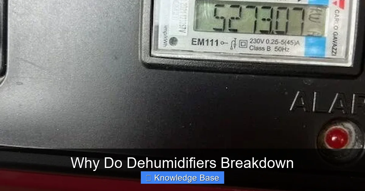 Why Do Dehumidifiers Breakdown