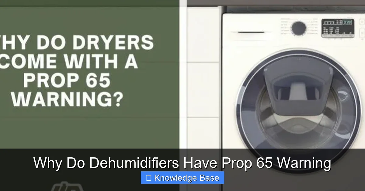 Why Do Dehumidifiers Have Prop 65 Warning