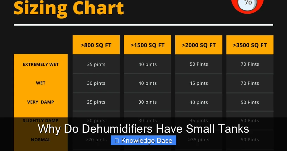 Why Do Dehumidifiers Have Small Tanks