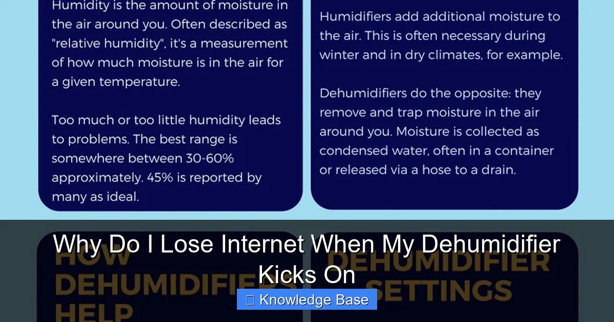 Why Do I Lose Internet When My Dehumidifier Kicks On