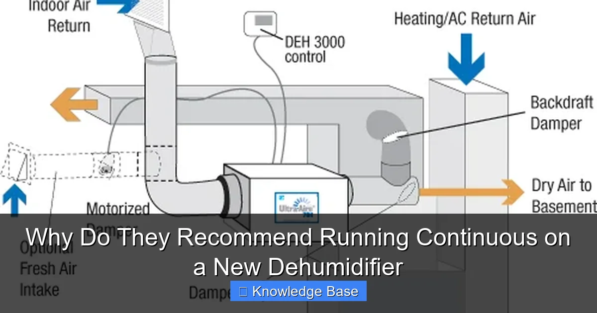 Why Do They Recommend Running Continuous on a New Dehumidifier
