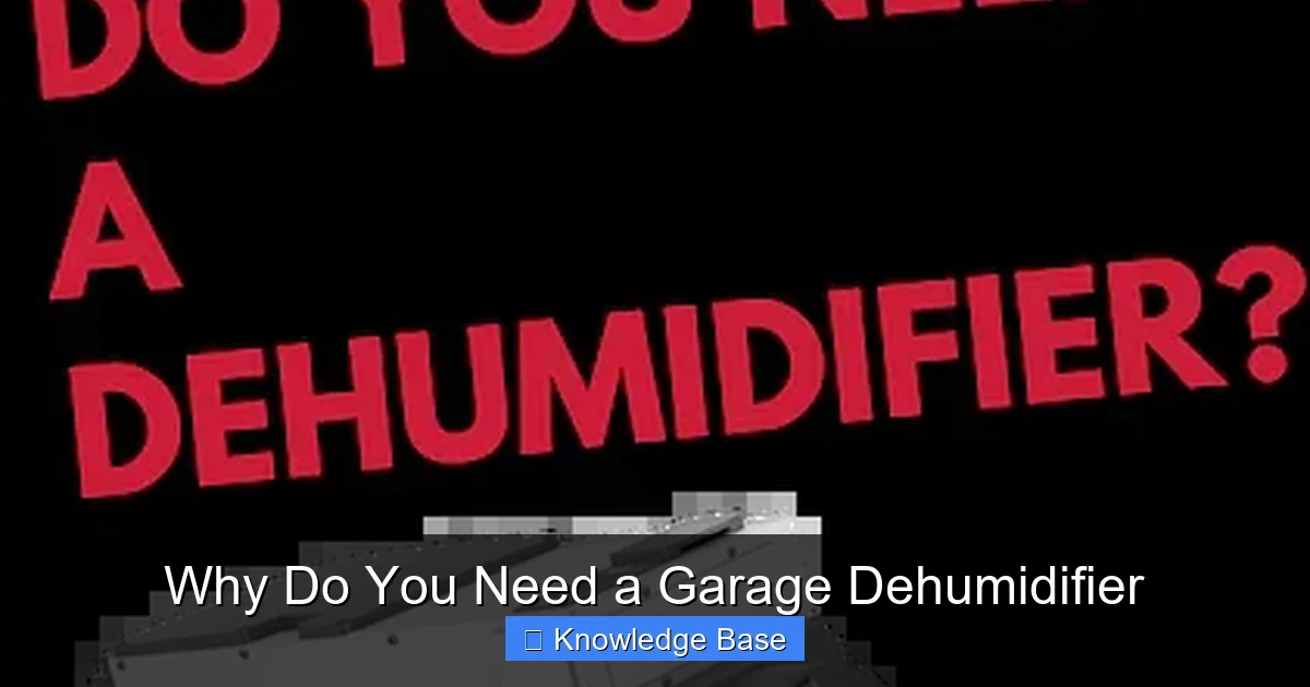 Why Do You Need a Garage Dehumidifier