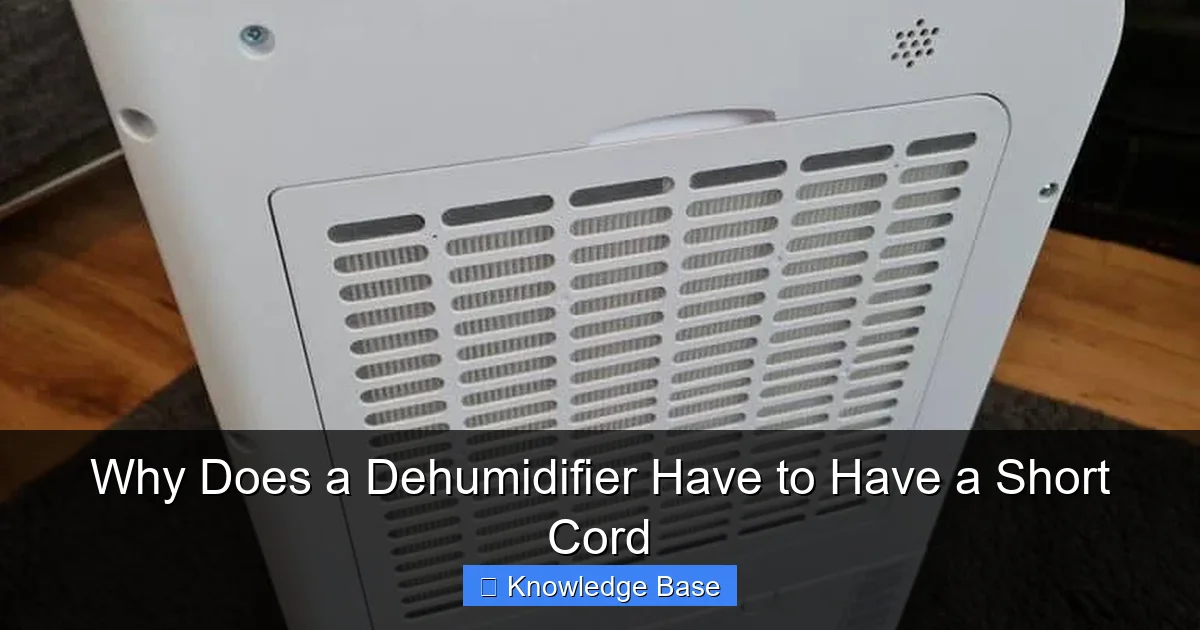 Why Does a Dehumidifier Have to Have a Short Cord