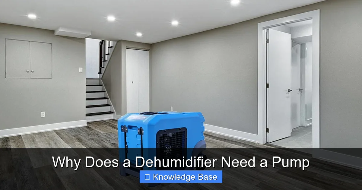 Why Does a Dehumidifier Need a Pump