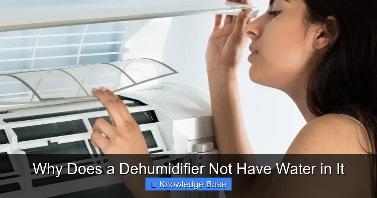 Why Does a Dehumidifier Not Have Water in It