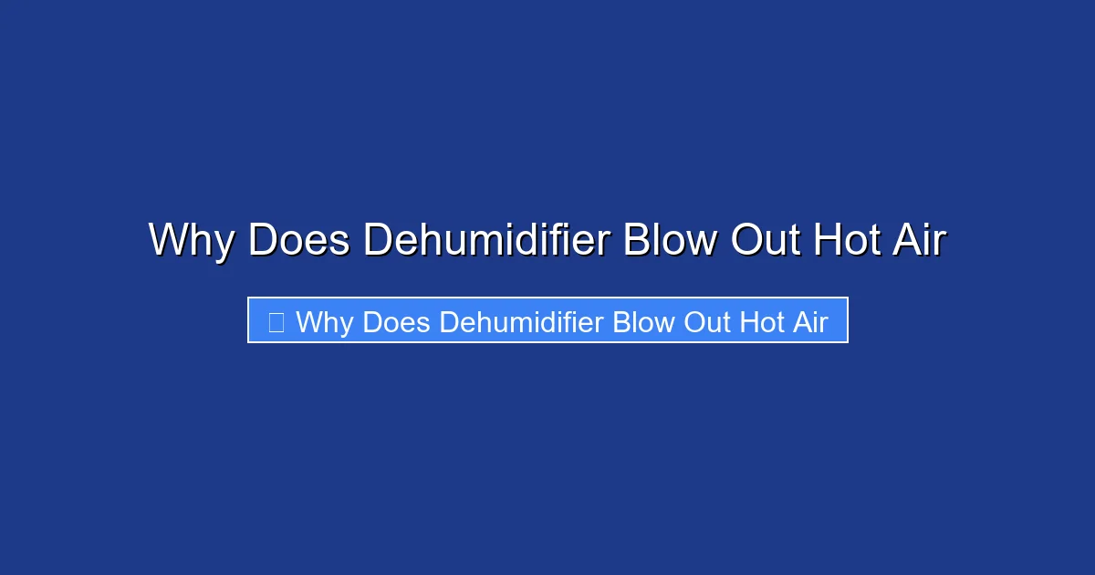 Why Does Dehumidifier Blow Out Hot Air