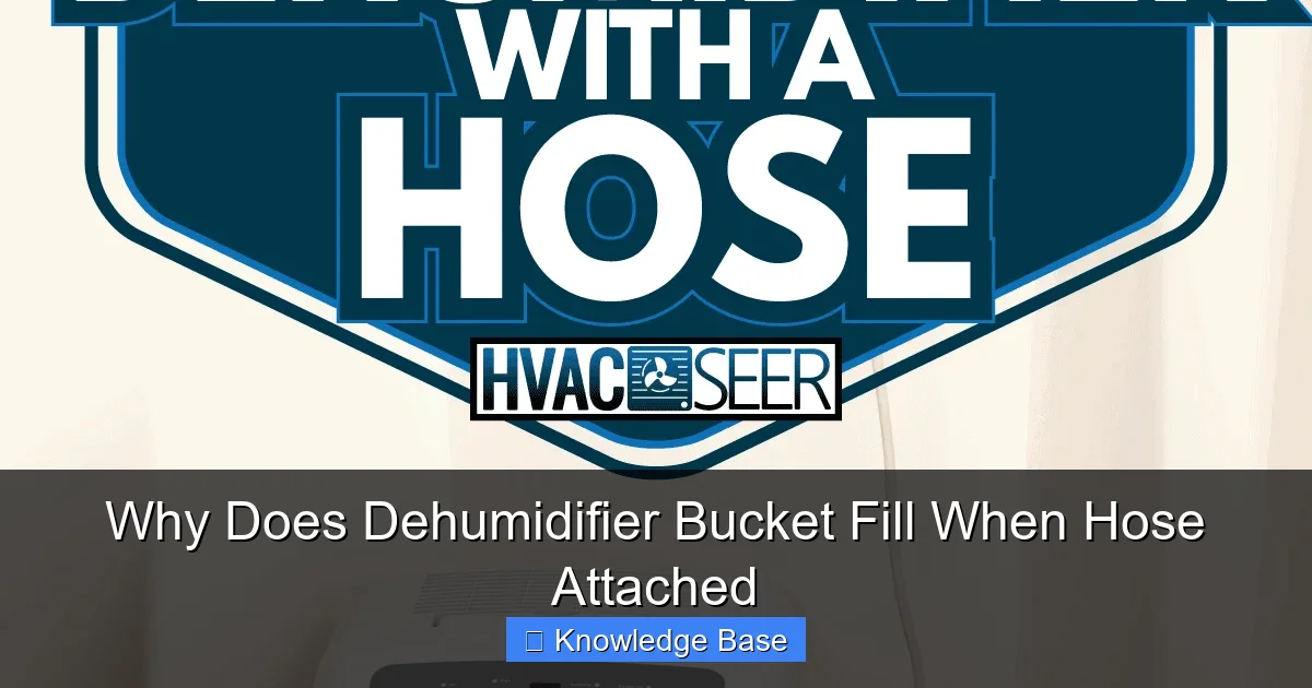 Why Does Dehumidifier Bucket Fill When Hose Attached