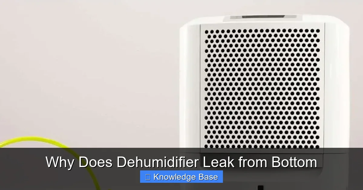 Why Does Dehumidifier Leak from Bottom