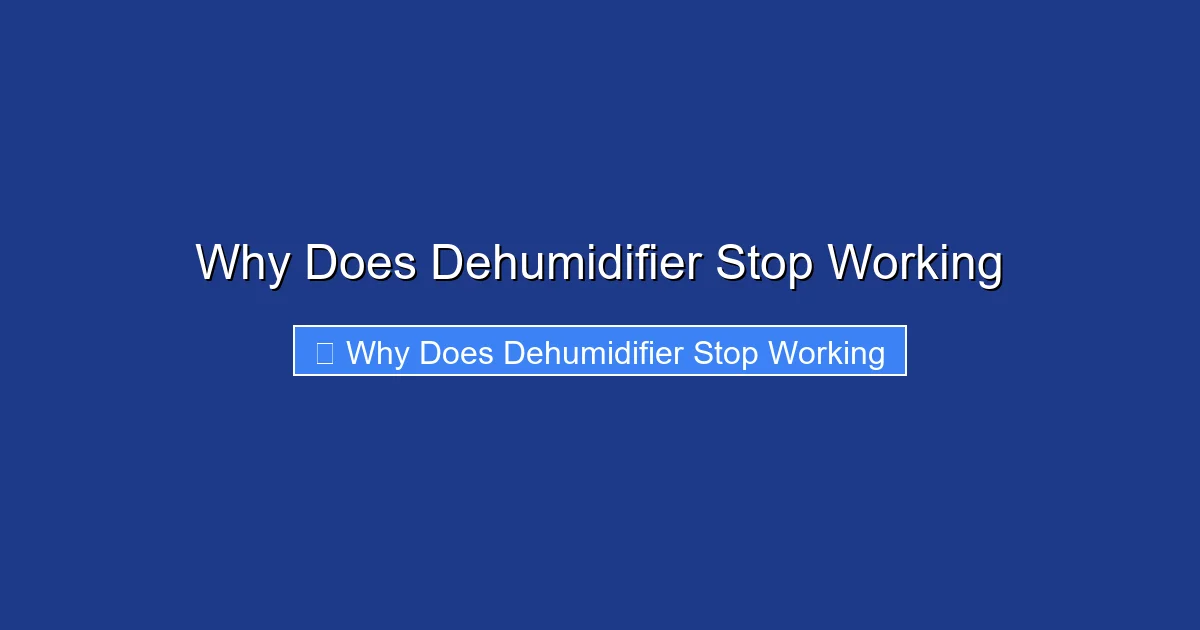 Why Does Dehumidifier Stop Working