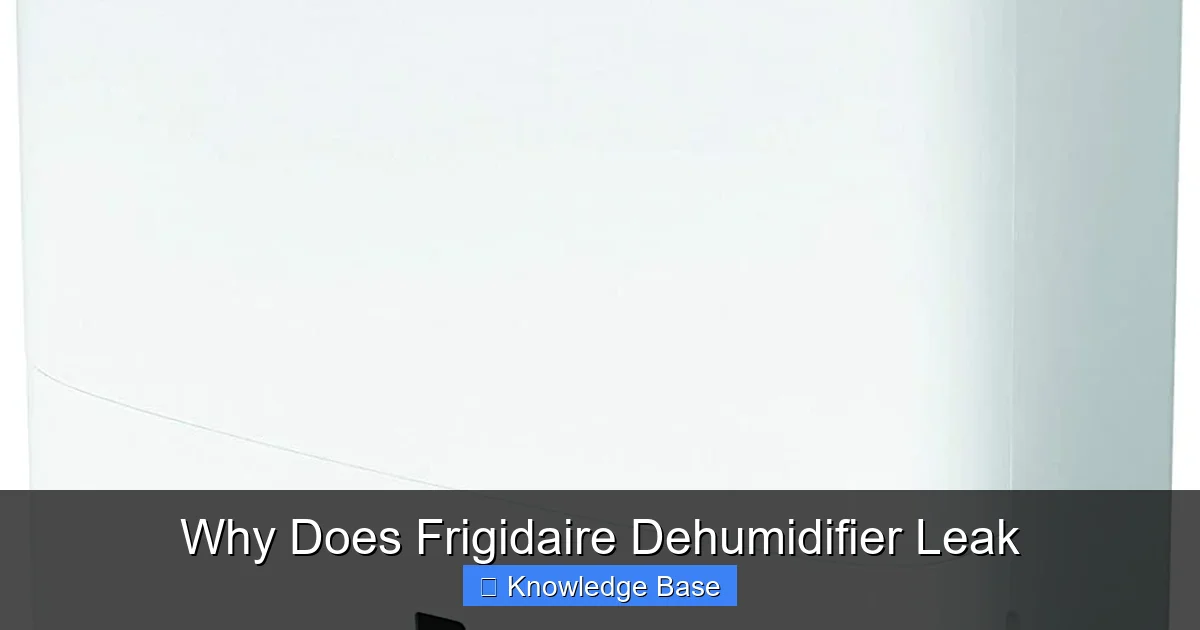 Why Does Frigidaire Dehumidifier Leak